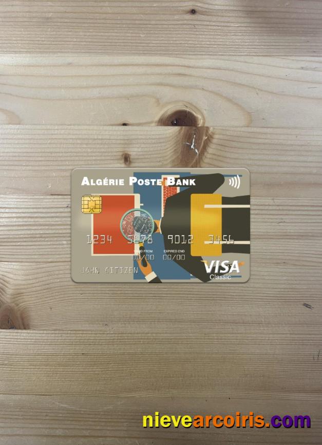 Algeria Algérie Poste Bank visa card photolook